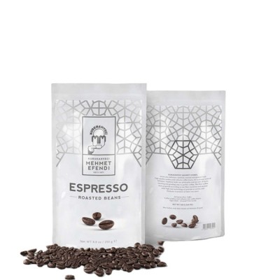 Sample Size 100G 250G 500G 1 2 5 10 Kg Mylar Resealable Stand Up Pouch Matte White Package Espresso Coffee Bean Bags With Zipper